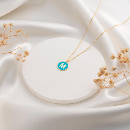 Custom Initial Necklace – Personalized Letter Pendant for Her, 18K Gold Plated