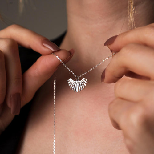 Elegant and Minimalist Sunburst Pendant Necklace - Radiant Charm Jewelry