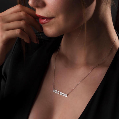 Elegant Roman Numeral Necklace - Custom Date Pendant in Sterling Silver, Unique Gift for Him or Her