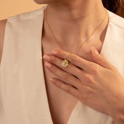 Emoji Pendant Necklace – Custom 18K Gold Charm Gift for Her