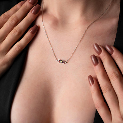 Sweet Pea Pod Necklace for Mom - Custom Birthstone Jewelry