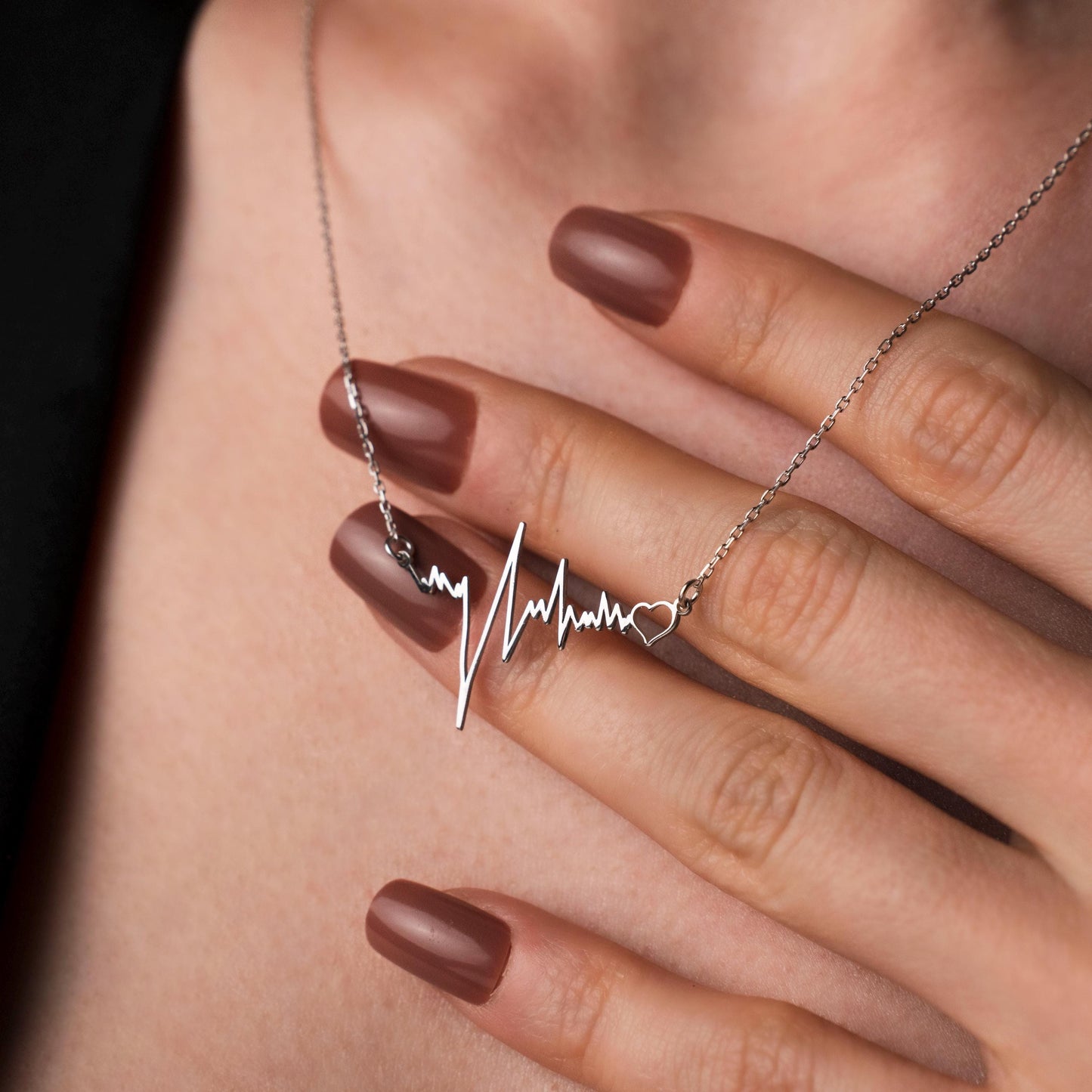 Sterling Silver Heartbeat Necklace - Thoughtful Gift for Nurses