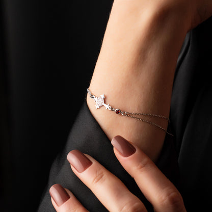 Faithful Reminder: Personalized Christian Cross Bracelet in Sterling Silver