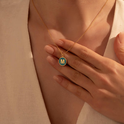 Custom Initial Necklace – Personalized Letter Pendant for Her, 18K Gold Plated
