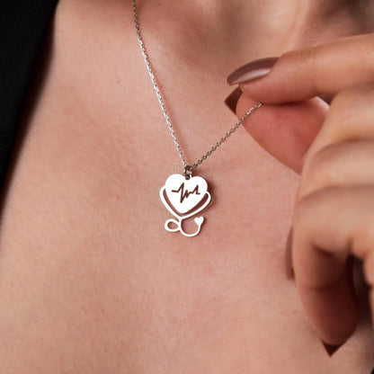 Sterling Silver Healthcare Worker Necklace - Unique Gift for Medical Professionals
