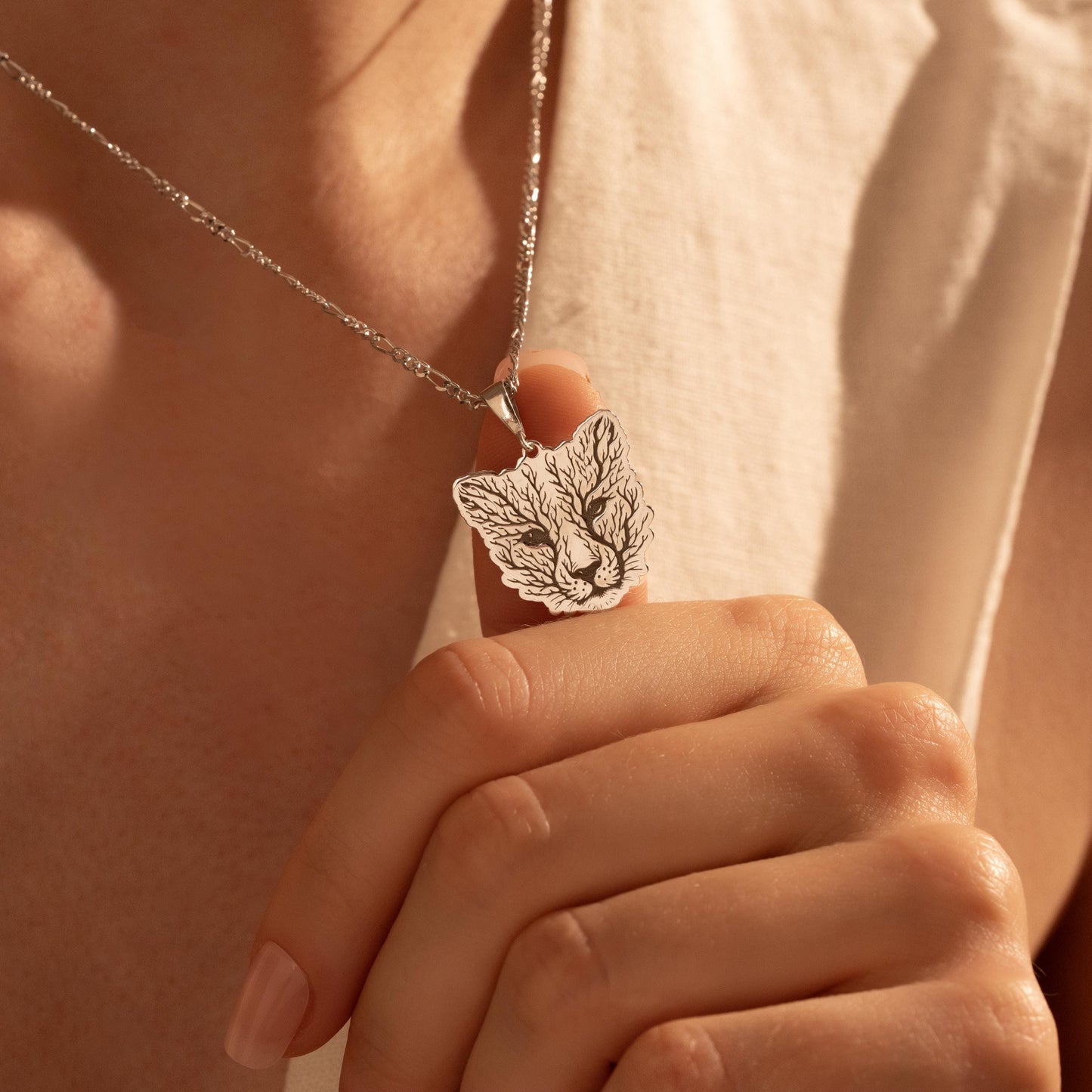 Tiger Pendant Necklace – 925 Silver Symbol of Power and Courage