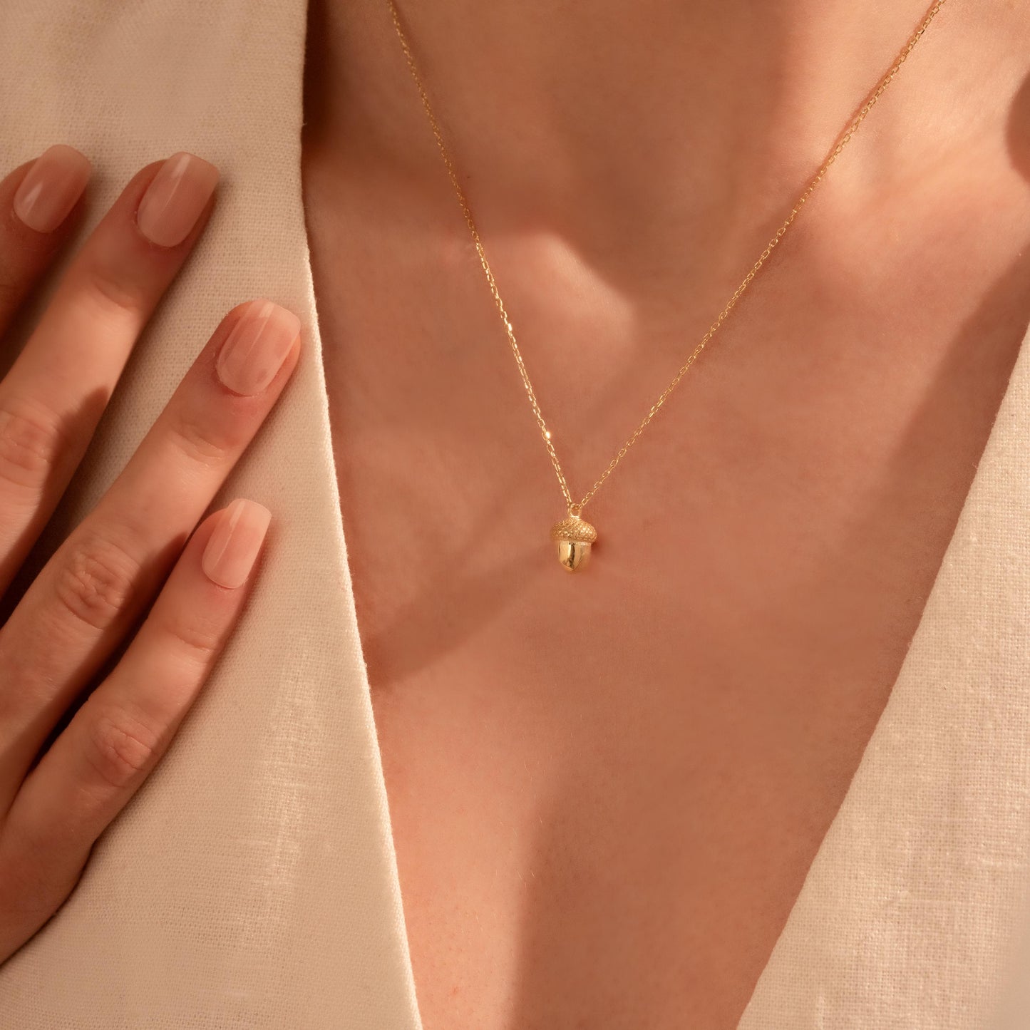 Acorn Necklace – Nature Inspired Charm Gift for Her