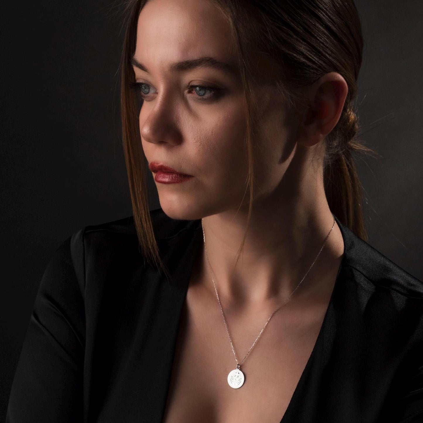 Divine Gold Cross Necklace - Perfect Gift for Mom, Religious Prayer Hands Pendant, Christian Jewelry