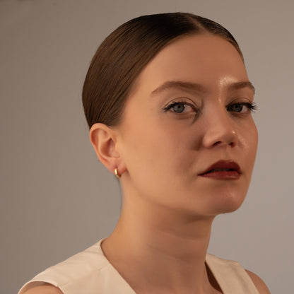 Sophisticated Matte Gold Hoop Earrings: Timeless Elegance