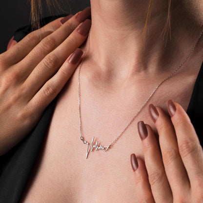 Sterling Silver Heartbeat Necklace - Thoughtful Gift for Nurses