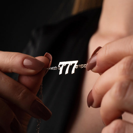 Divine Protection Bracelet with Angel Number 777, Manifest Luck and Abundance