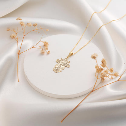 Elegant Gold Floral Cross Necklace - Perfect Christian Gift for Her