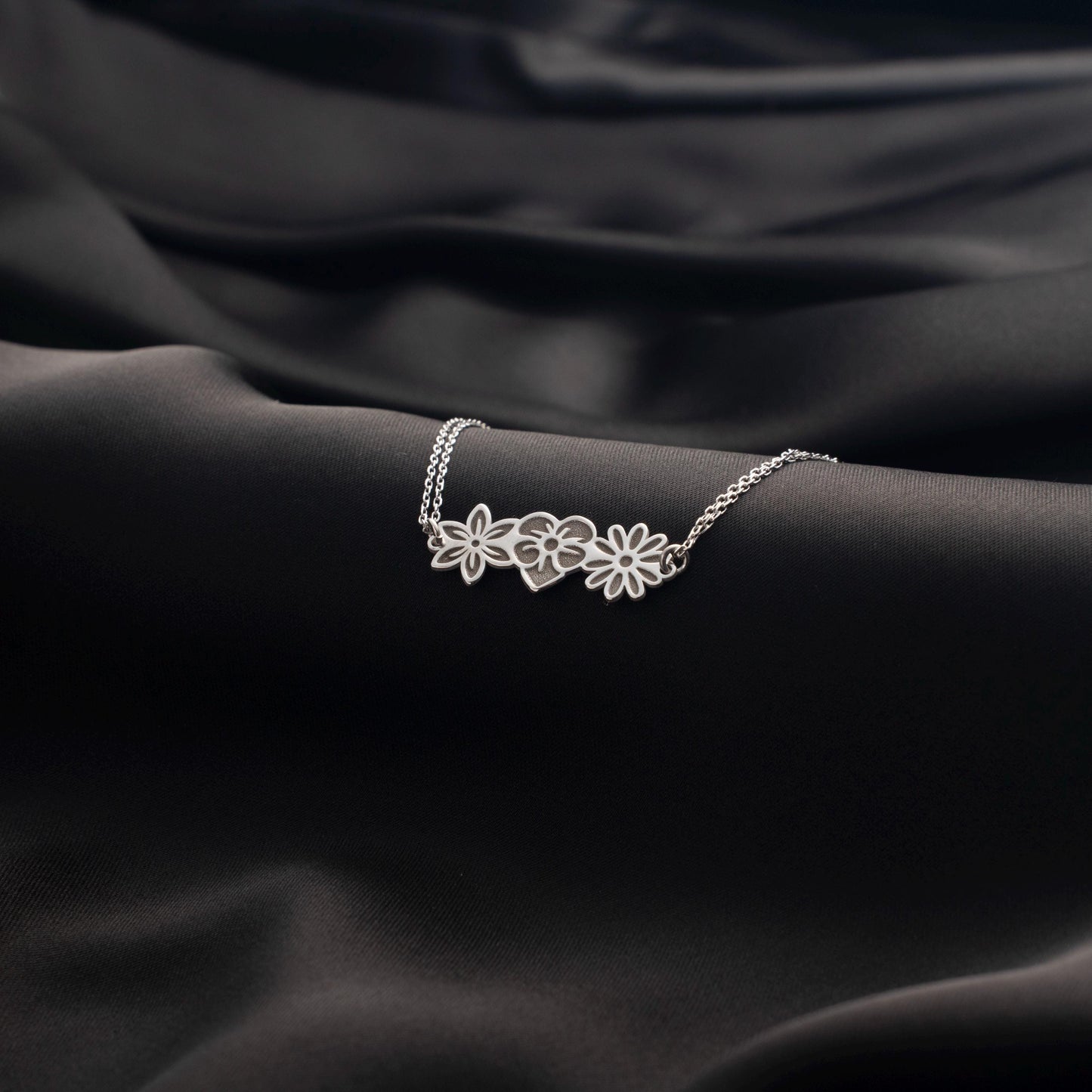 Blossom Birth Flower Bracelet: A Dainty Floral Delight in Silver or Gold