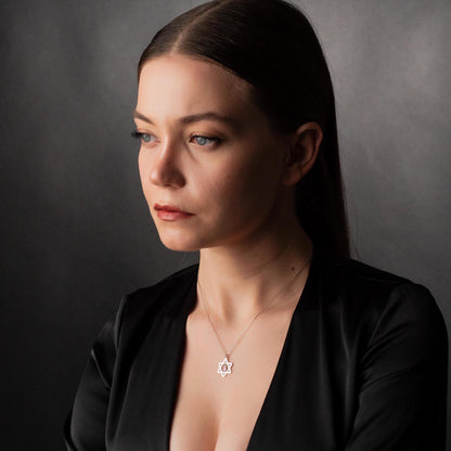 Sterling Silver Star of David Necklace with Birthstone Pendant - Elegant Judaica Jewelry