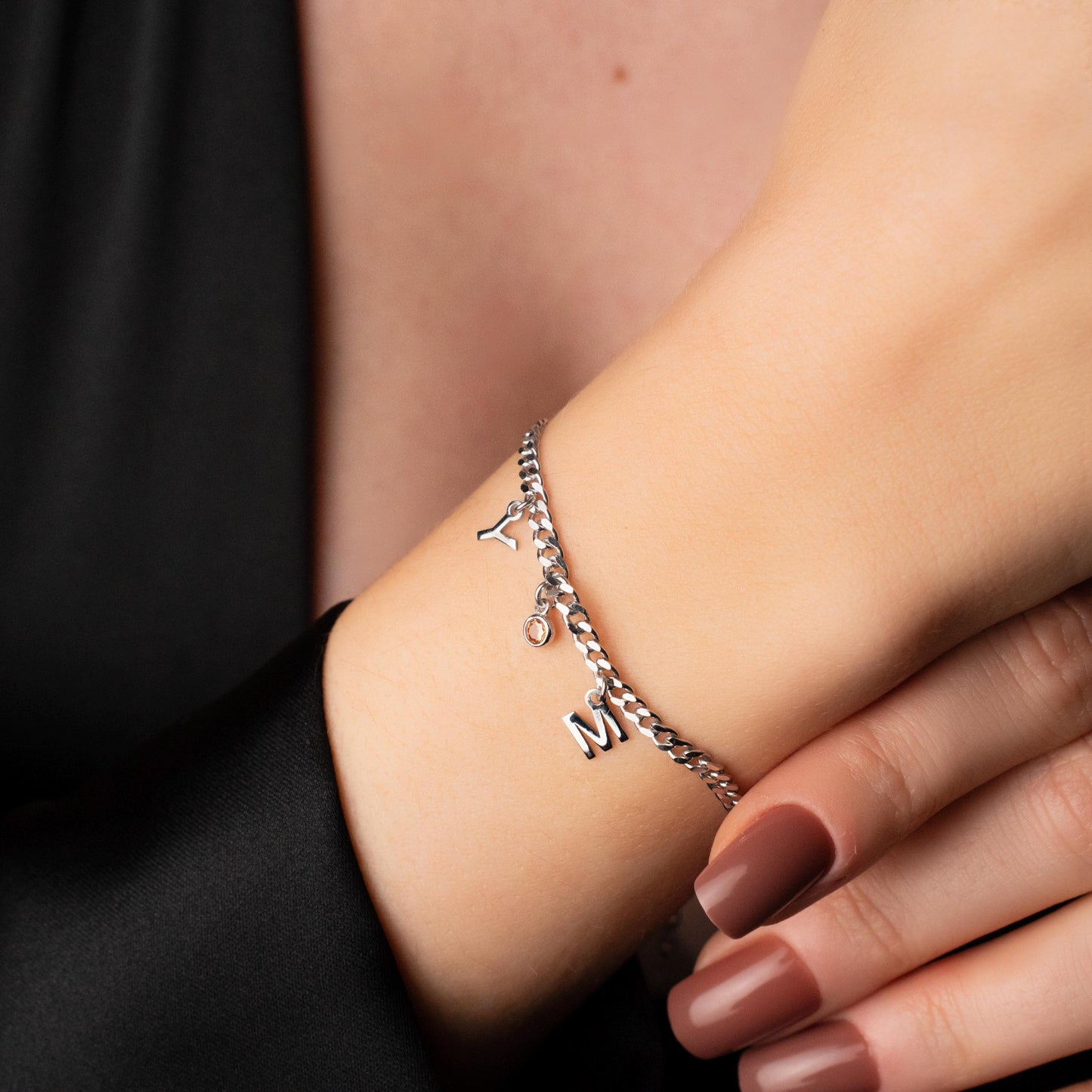 Handcrafted Name Bracelet with Birthstone - Unique Personalized Gift for Her