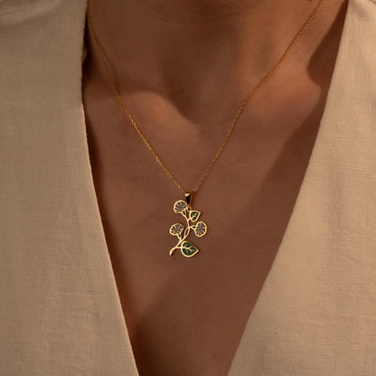 Flower Necklace – Dainty Floral Pendant Gift for Women