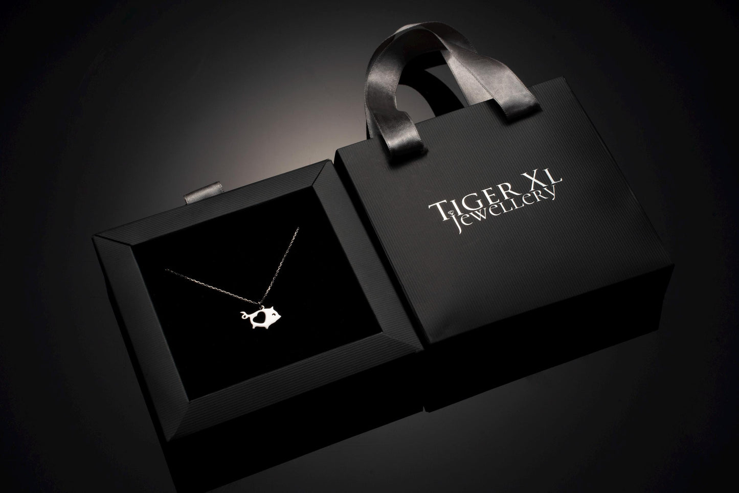 Adorable Heart Pig Necklace for Animal Lovers - Handcrafted Sterling Silver Pendant