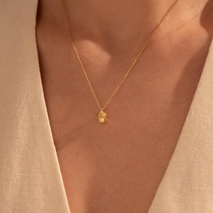 Acorn Necklace – Nature Inspired Charm Gift for Her