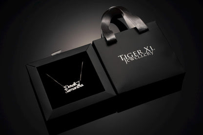 Unique Customized Couple Name Pendant - Handcrafted Sterling Silver Jewelry