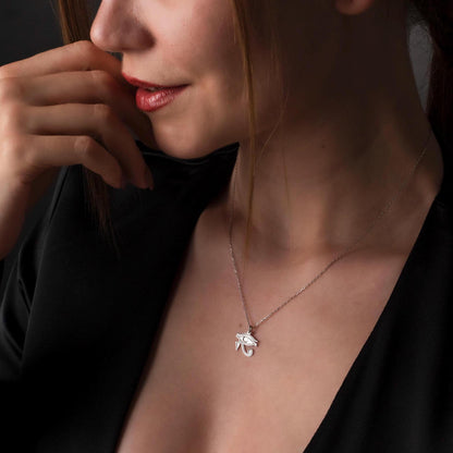 Spiritual Amulet: Eye of Horus Sterling Silver Necklace, Egyptian Symbol of Power