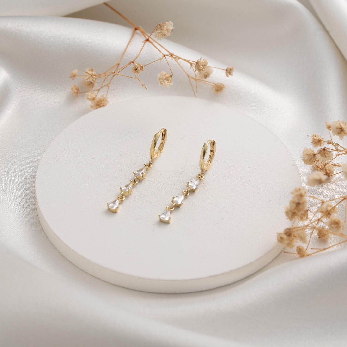 Sparkling Crystal Hoop Earrings - Elegant Jewelry Gift for Her