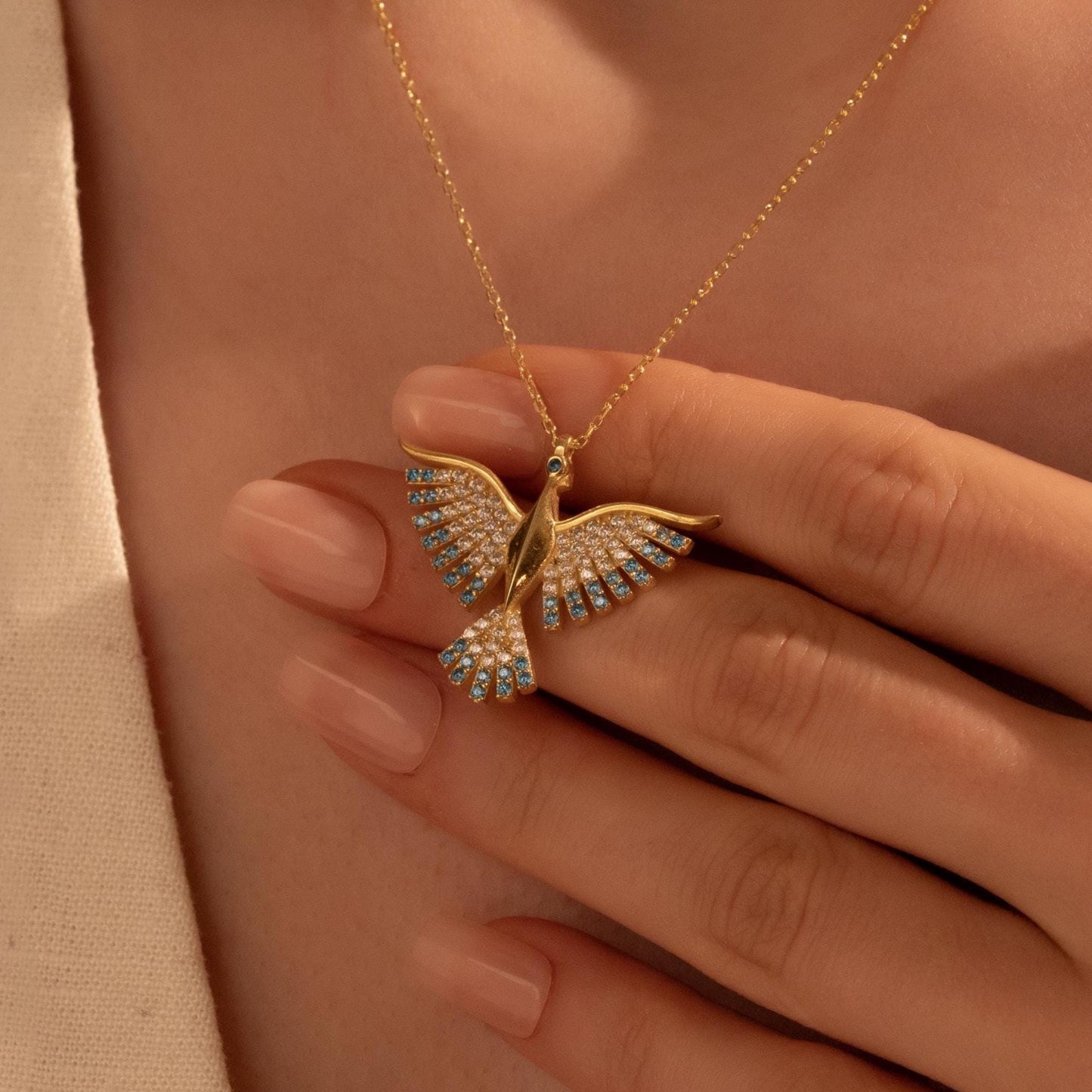 Phoenix Necklace - Elegant Gold Plated Pendant for Her