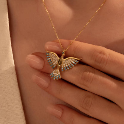 Phoenix Necklace - Elegant Gold Plated Pendant for Her
