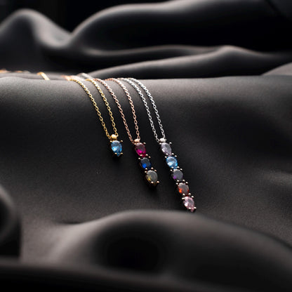 Celebrate Family Love with a Personalized Birthstone Necklace - Perfect Anniversary Gift!