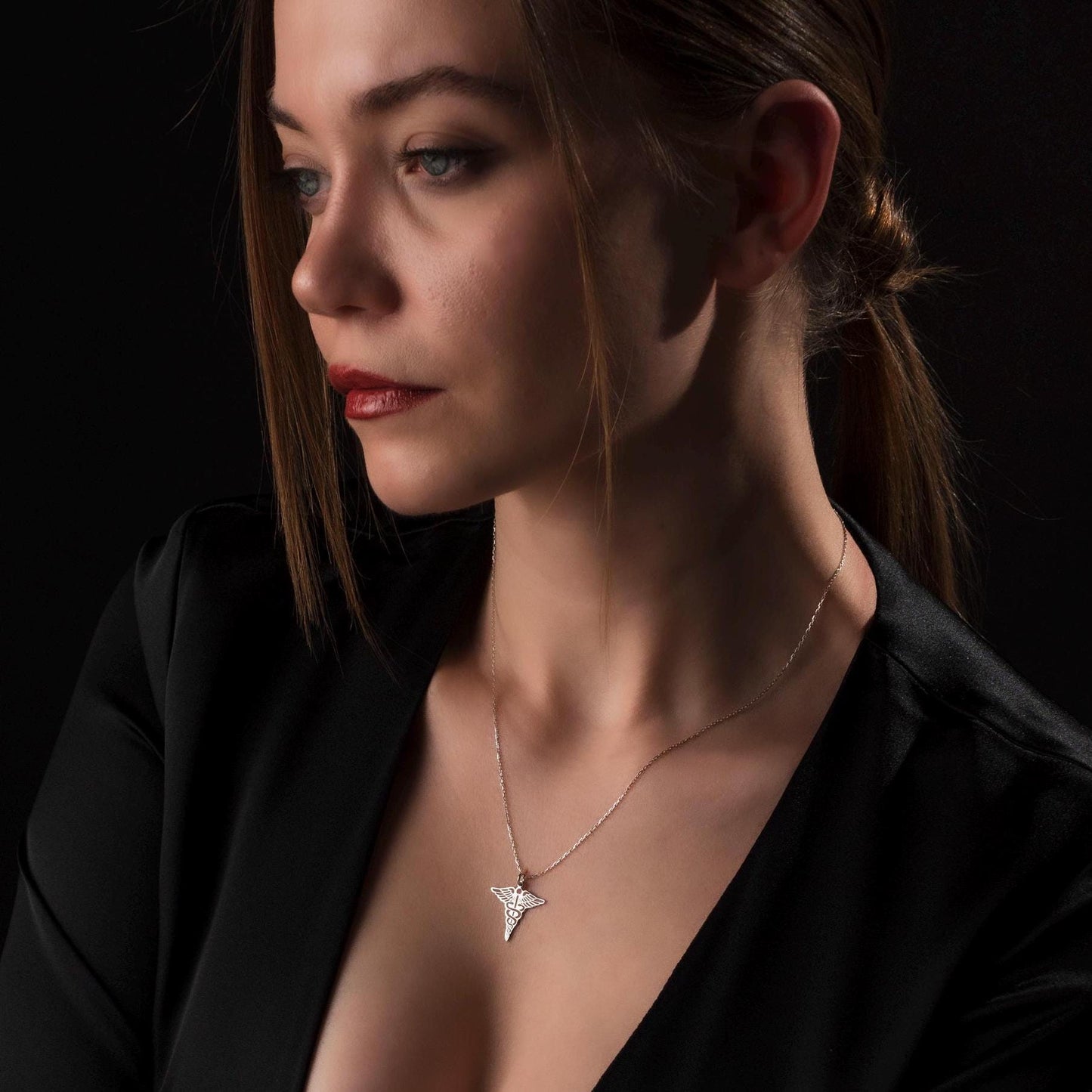 Caduceus Pendant Necklace for Healthcare Heroes - Gift for Doctors and Nurses