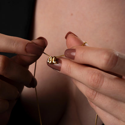 Unique Bubble Name Necklace - Personalized Silver Jewelry for Her