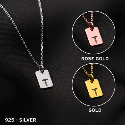 Chic Initial Necklace - Personalize Your Style with Sterling Silver Pendant
