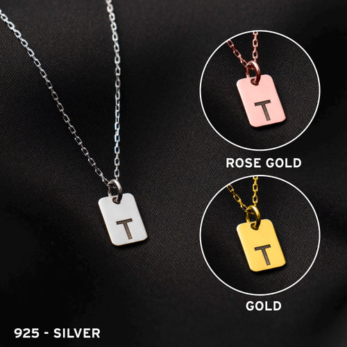 Chic Initial Necklace - Personalize Your Style with Sterling Silver Pendant
