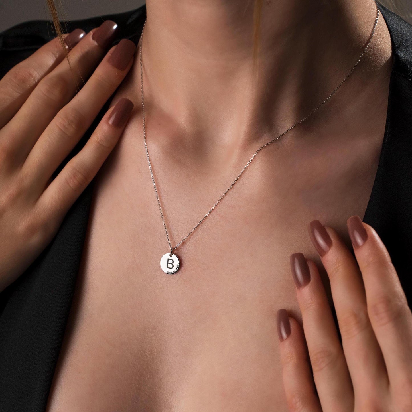 Cherished Memories: Custom Initial Necklace in Sterling Silver