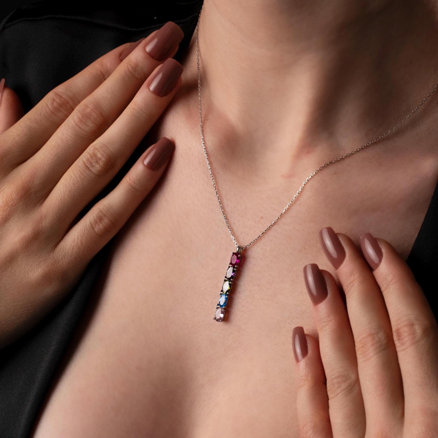 Handmade Gemstone Pendant: Meaningful Family Name Jewelry