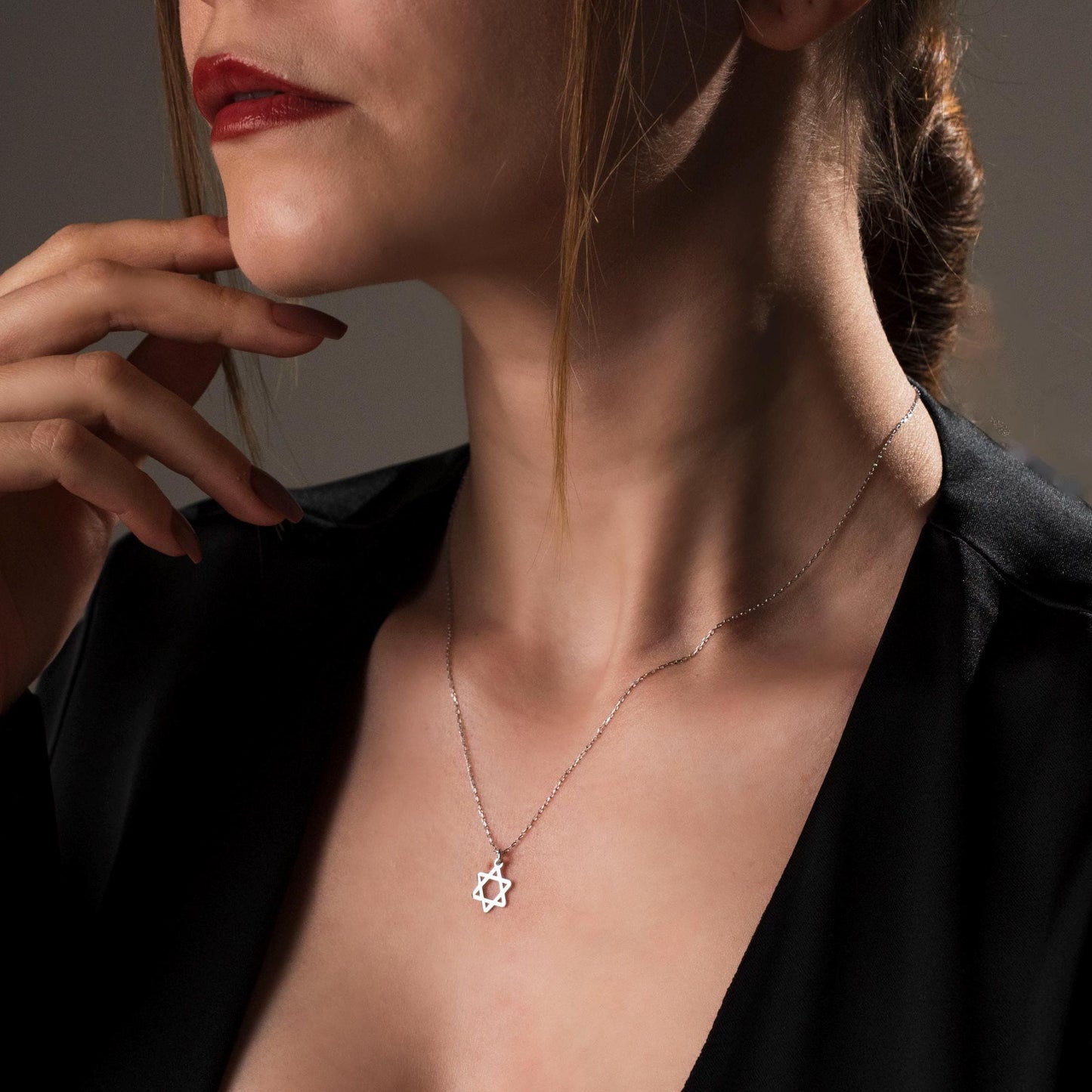 Star Necklace for Her – Jewish Pendant, Faith Jewelry, Gift for Women, Minimal Silver Charm