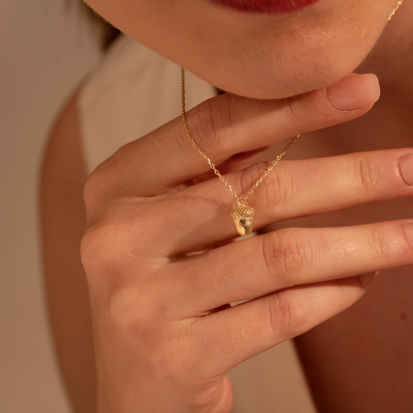 Acorn Necklace – Nature Inspired Charm Gift for Her