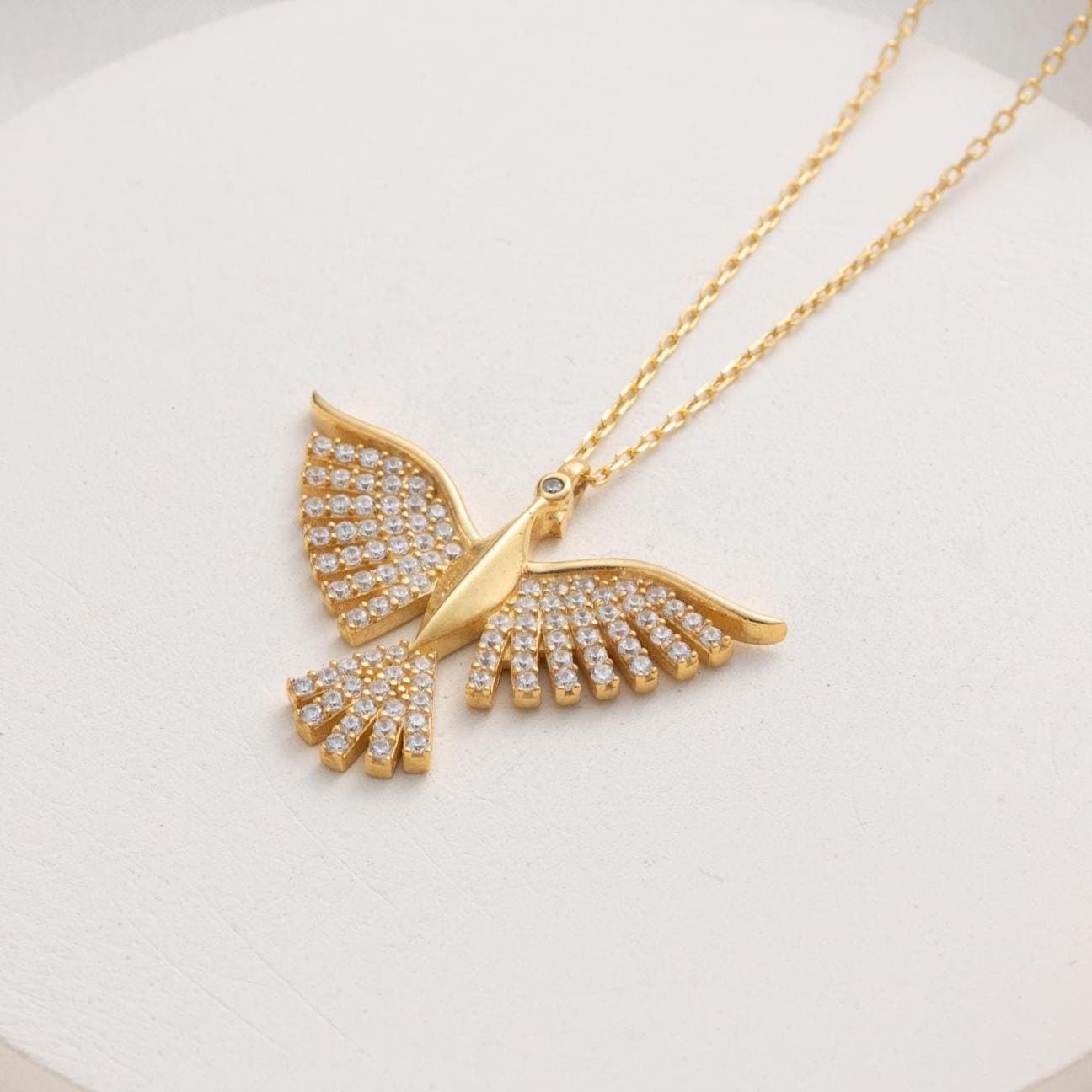 Phoenix Necklace - Elegant Gold Plated Pendant for Her