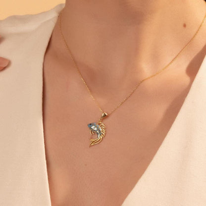 Enamel Fish Necklace – Handmade Betta Pendant, Ocean Lover Jewelry Gift