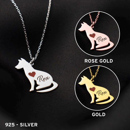 Forever in My Heart: Custom Pet Name Pendant, Engraved Dog Lover Gift