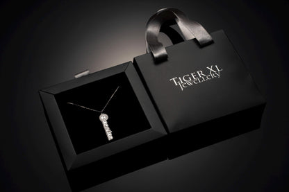 Chic Personalized Name Necklace with At Symbol Pendant - Custom Sterling Silver Jewelry for Her