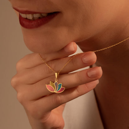 Ethereal Lotus Blossom Necklace - Handcrafted 925 Sterling Silver Gift for Your Inner Peace