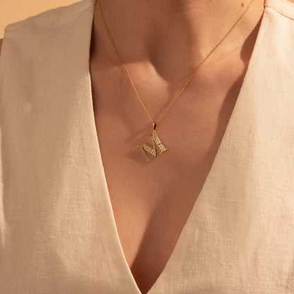 Custom Initial Pendant Necklace – Personalized Gold Letter Jewelry for Her