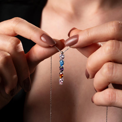 Celebrate Family Love with a Personalized Birthstone Necklace - Perfect Anniversary Gift!