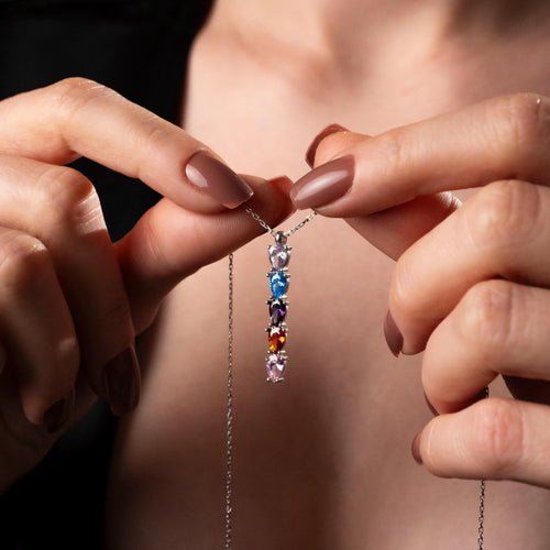 Celebrate Family Love with a Personalized Birthstone Necklace - Perfect Anniversary Gift!