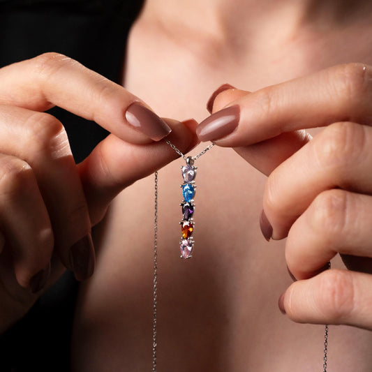 Celebrate Family Love with a Personalized Birthstone Necklace - Perfect Anniversary Gift!