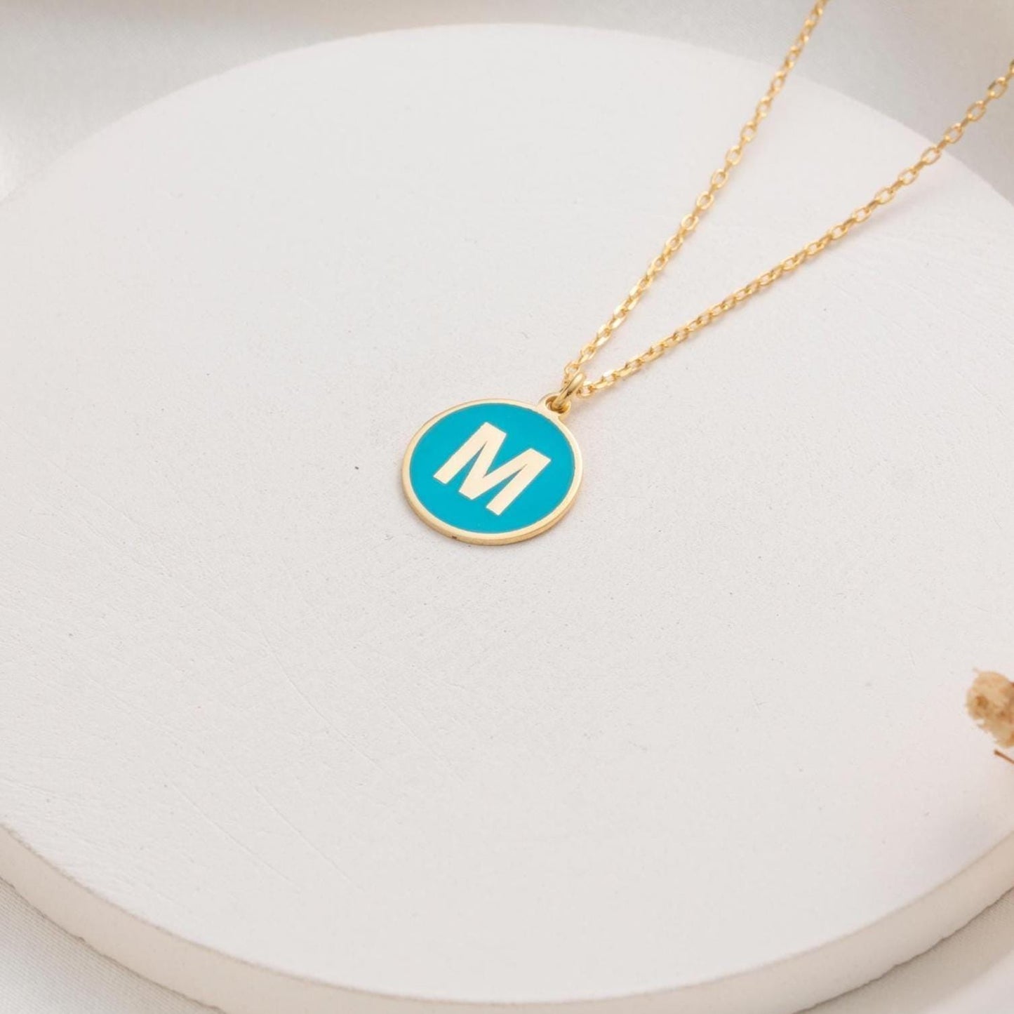 Custom Initial Necklace – Personalized Letter Pendant for Her, 18K Gold Plated