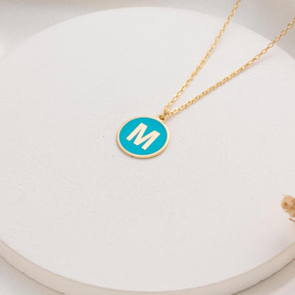 Custom Initial Necklace – Personalized Letter Pendant for Her, 18K Gold Plated
