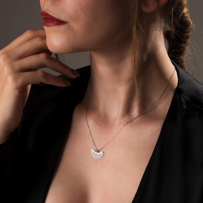 Elegant and Minimalist Sunburst Pendant Necklace - Radiant Charm Jewelry