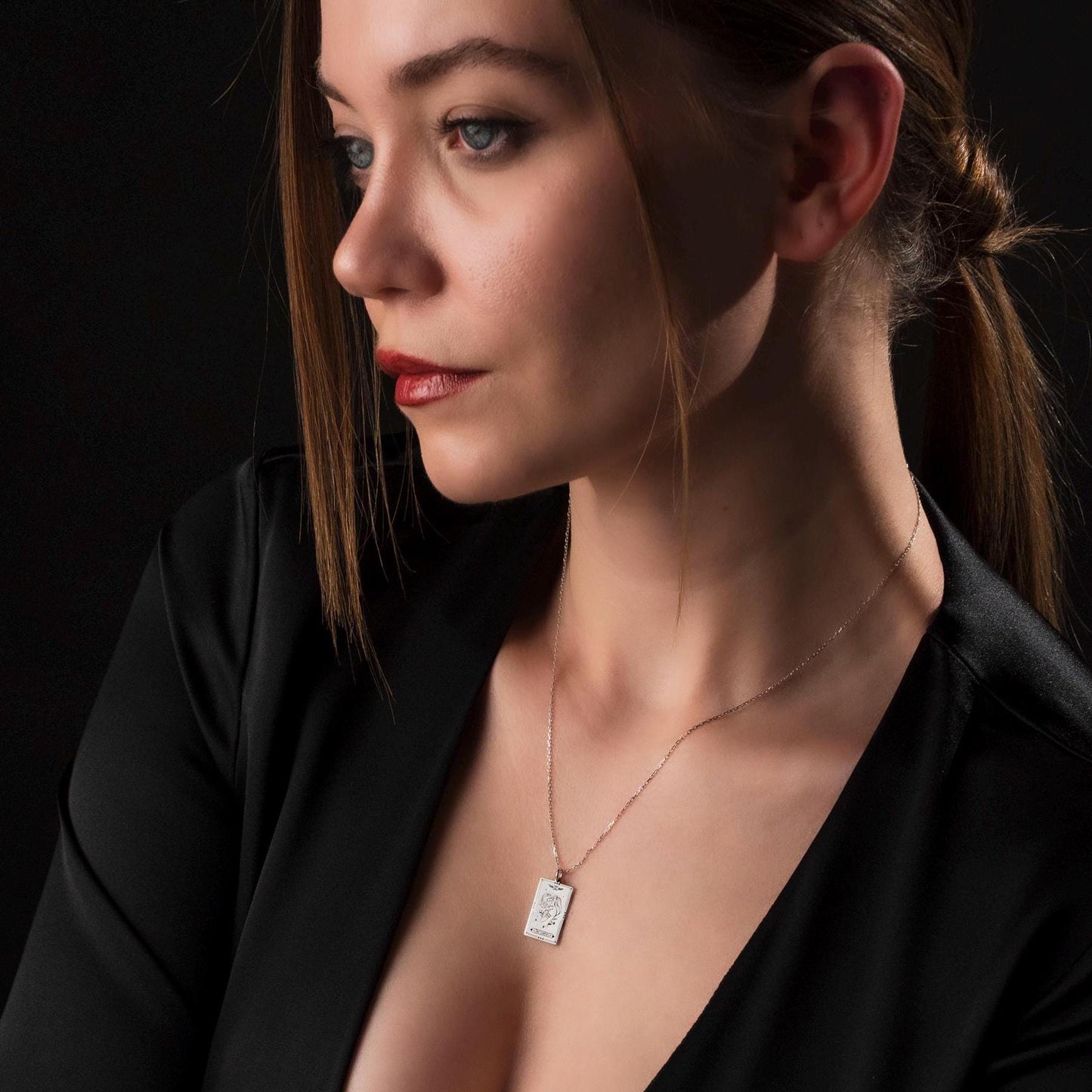 Mystical Tarot Card Necklace for Seekers of Fortune, Astrology Lovers, and Spiritual Souls